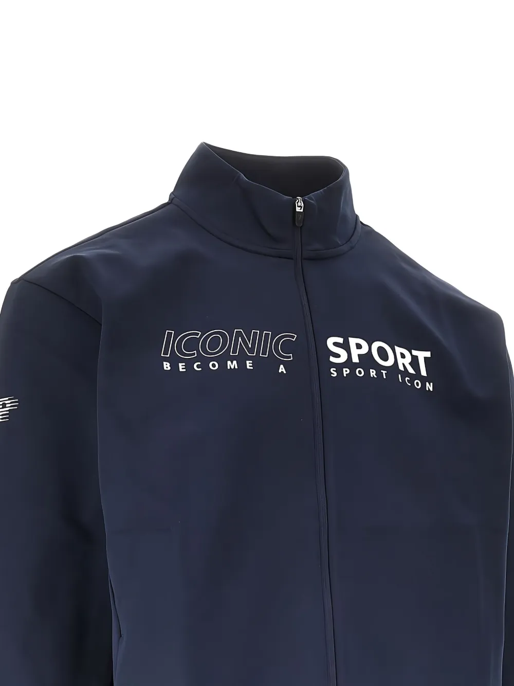 Ea7 Emporio Armani high-neck zip-up sweatshirt - Blauw