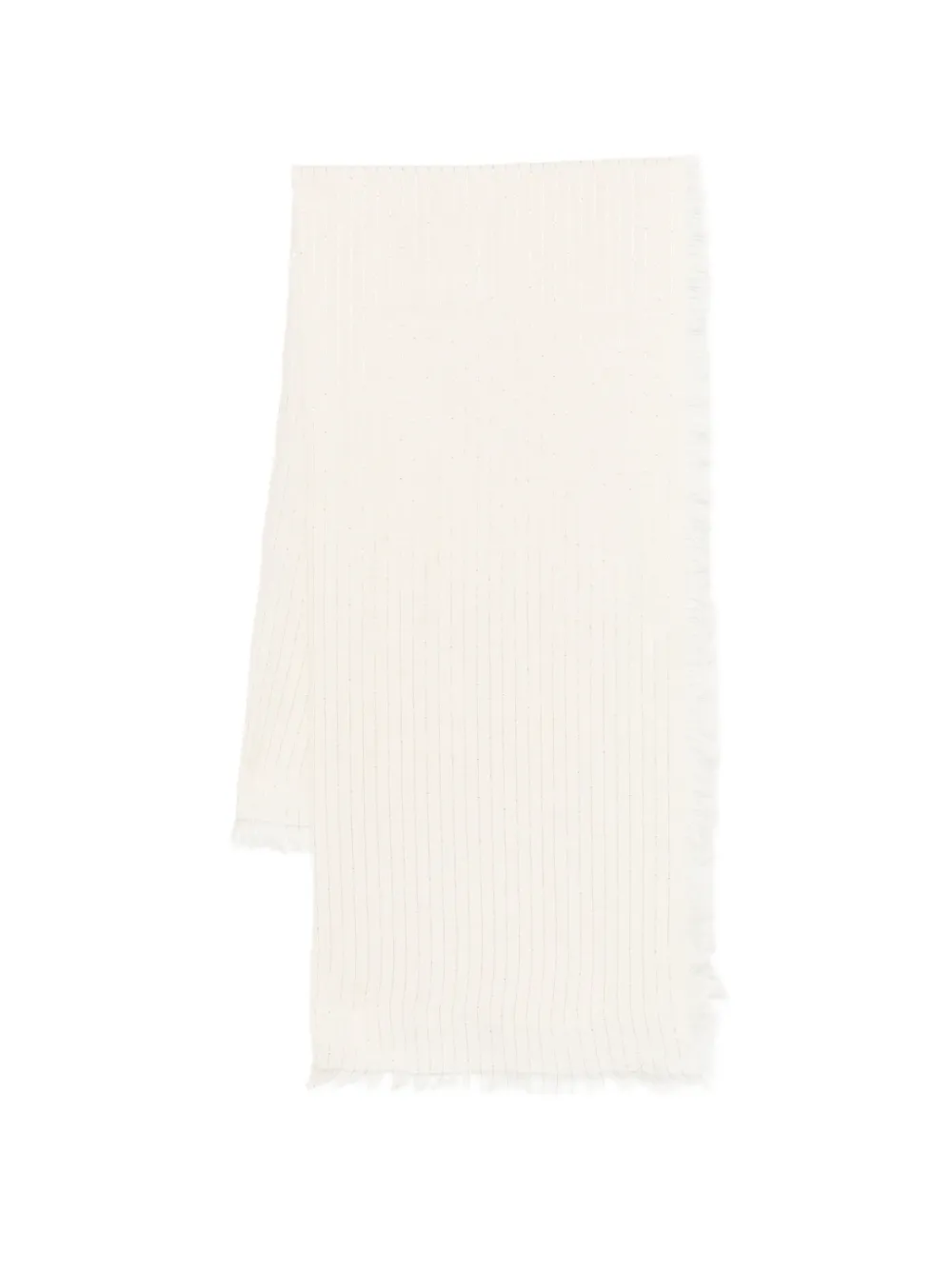Fabiana Filippi frayed striped scarf - Toni neutri