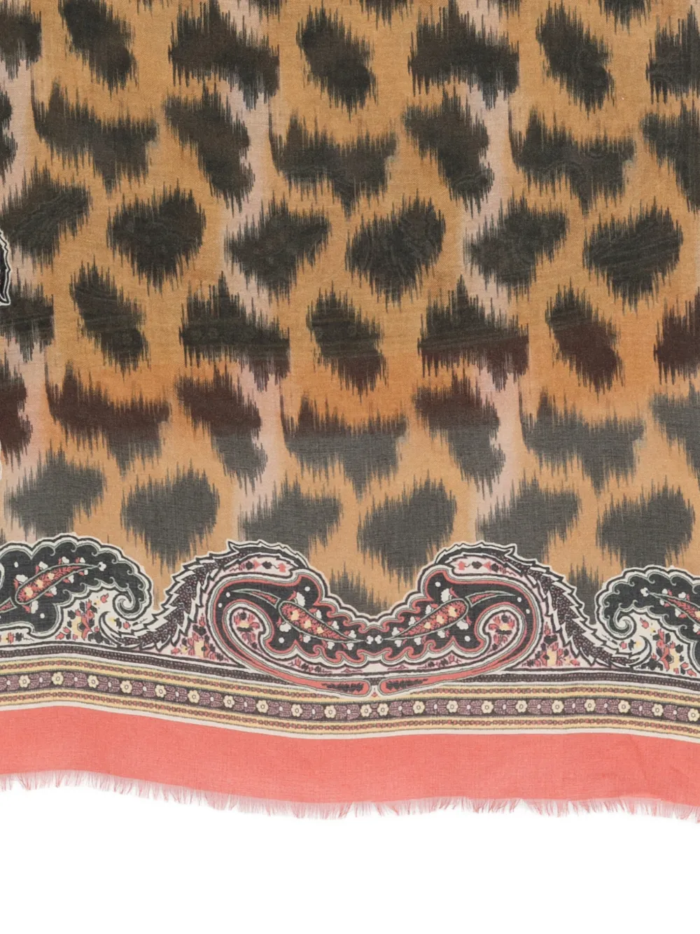 ETRO animal-paisley-print scarf - Bruin