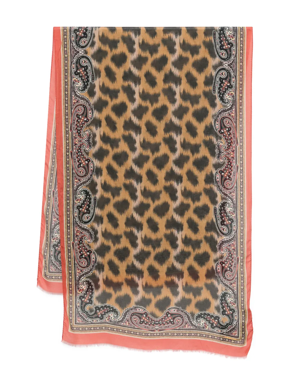 ETRO Sciarpa con stampa paisley animalier - Marrone