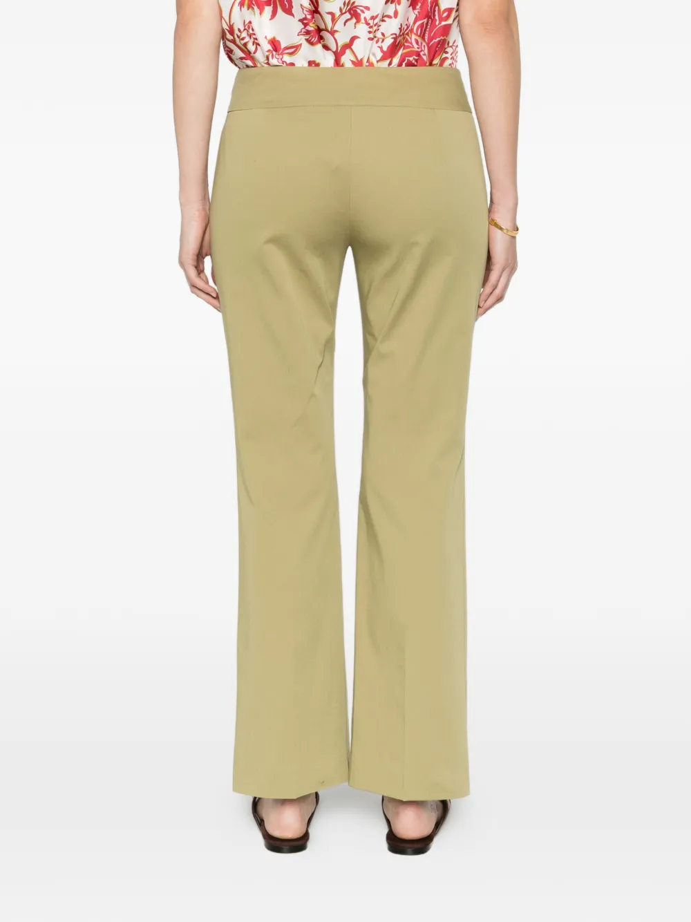 ETRO Broek met knopen en zak aan de voorkant Groen