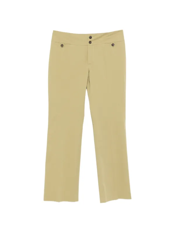 Etro Buttoned Front-pocket Trousers in Green