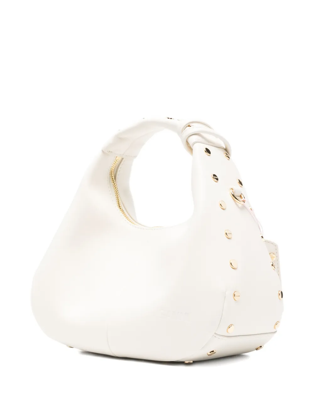 GANNI Shopper met logodetail en studs Beige