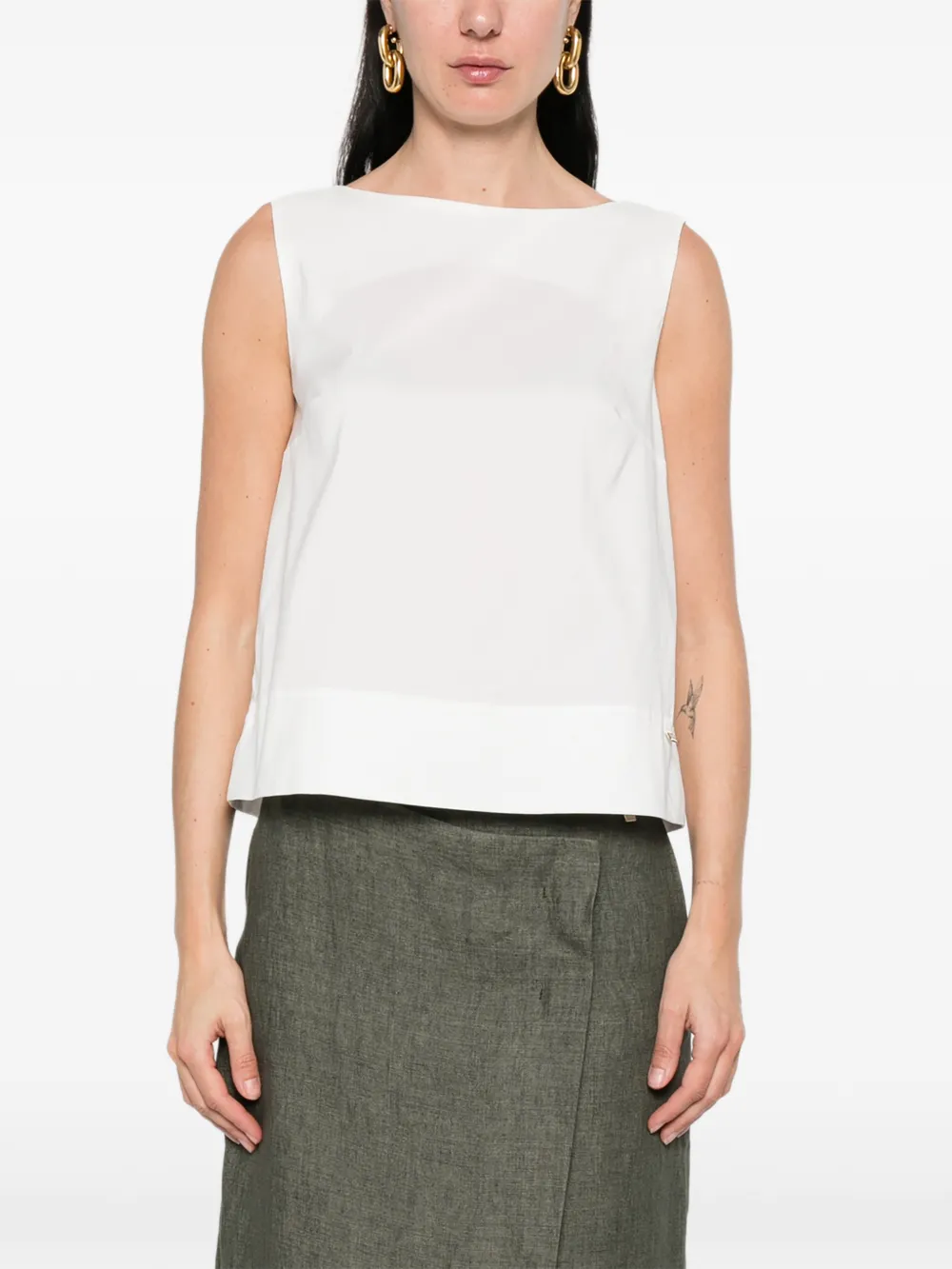 Herno Blouse met ronde hals Beige