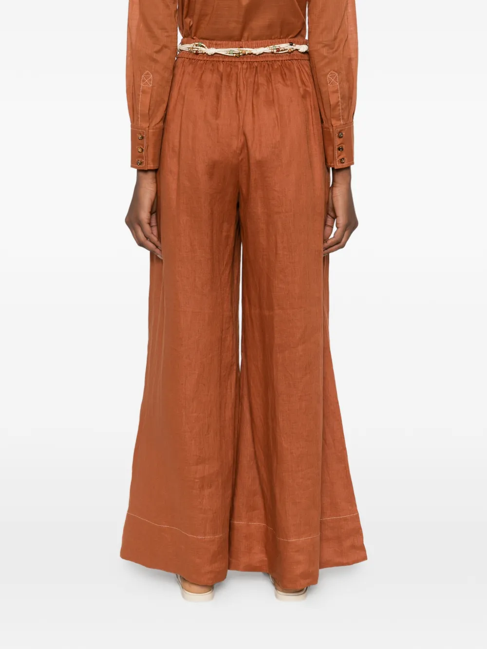 ZIMMERMANN Broek met ruches Bruin