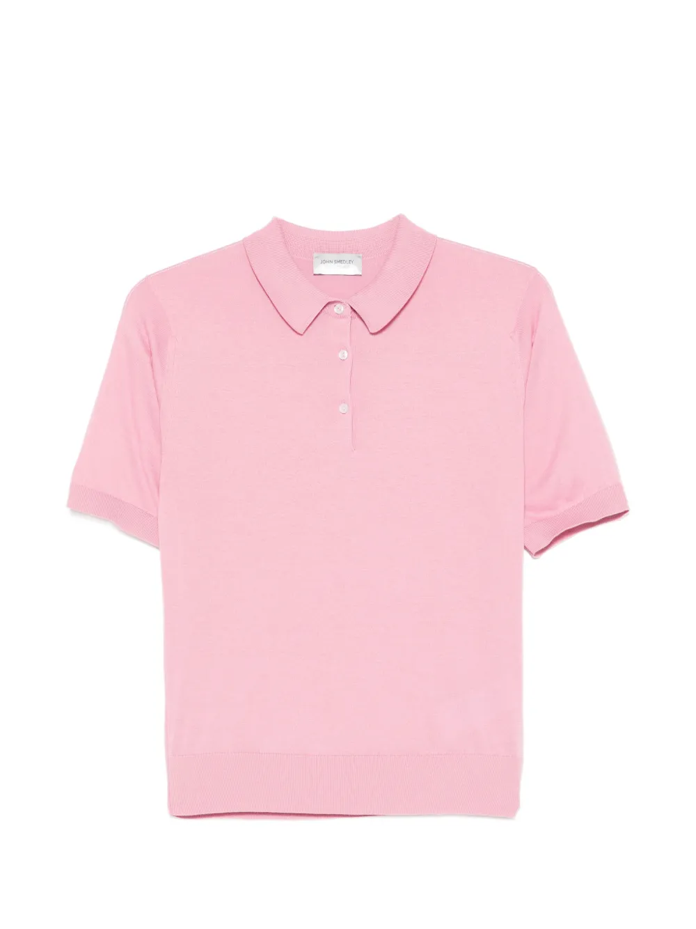 John Smedley Jill fine-knit polo top - Rosa