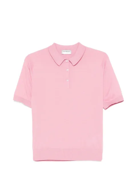 John Smedley Jill fine-knit polo top