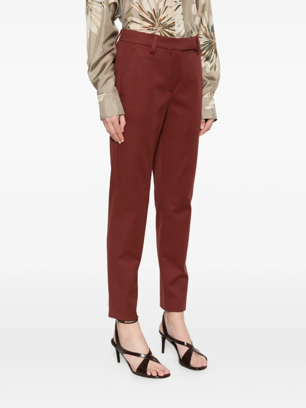 Brunello Cucinelli Twill broek Rood