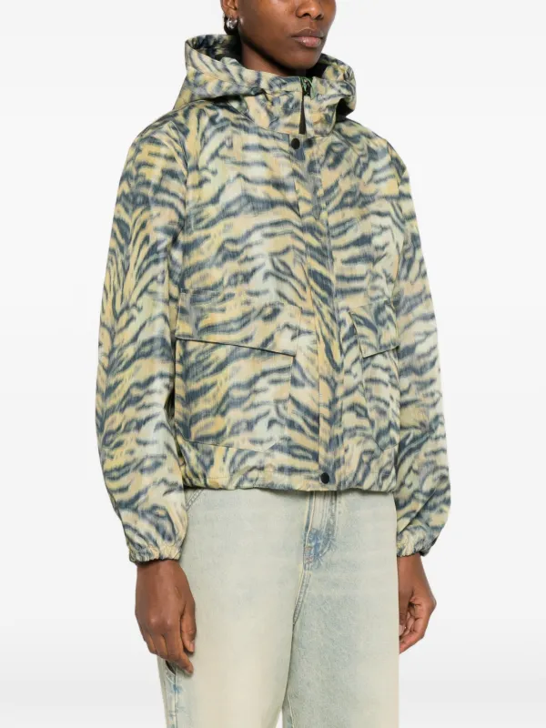 Kenzo Hooded animal-print Jacket | Yellow | FARFETCH GE