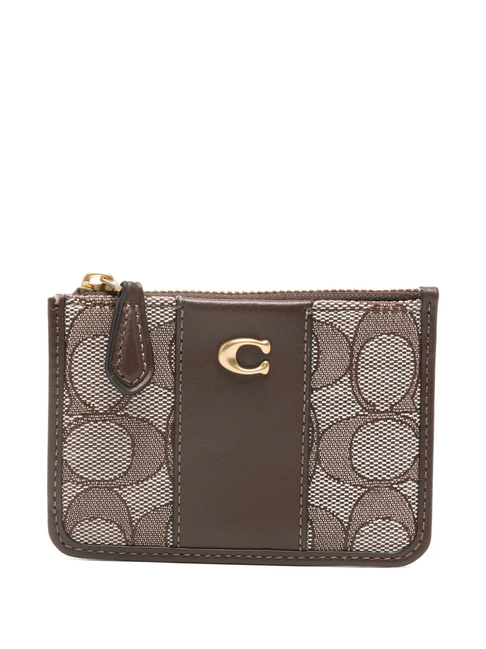 Coach Portafoglio Essential Signature Jacquard - Marrone