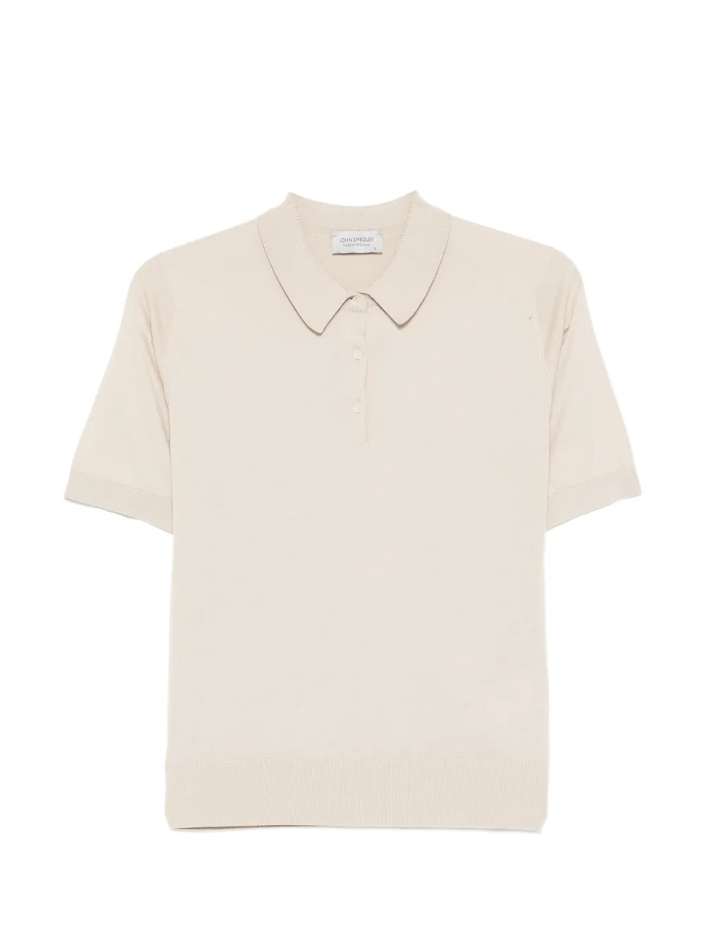 John Smedley Jill short-sleeve polo top - Toni neutri