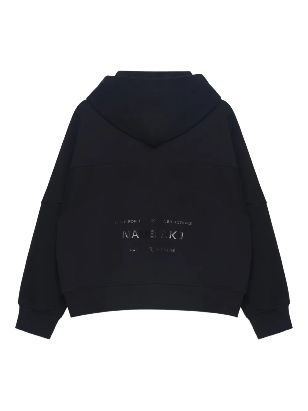Namesake Zip Hooded Sweatshirt In Black
