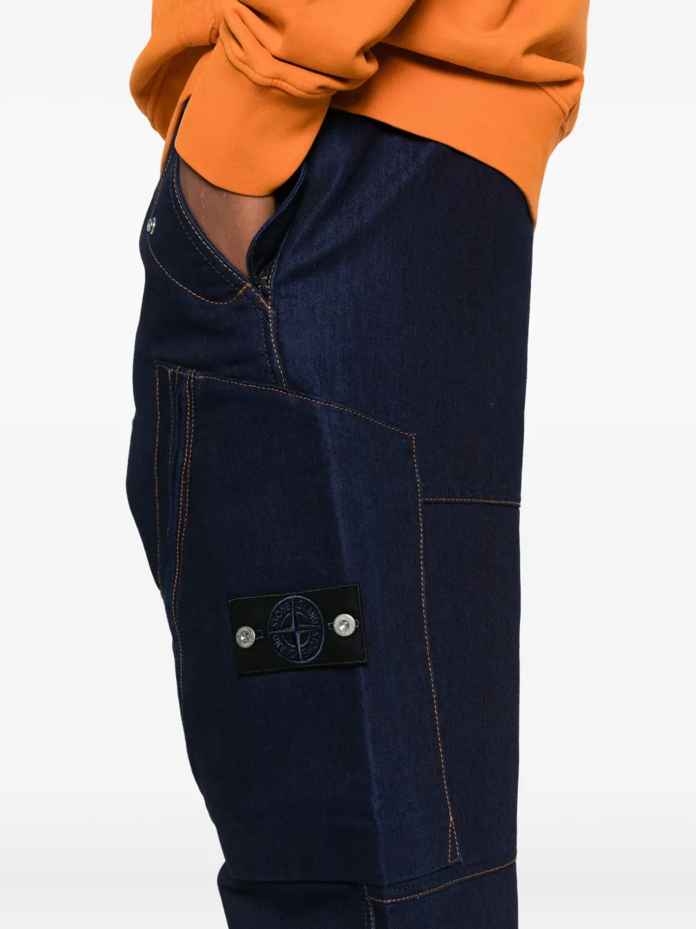 Stone Island Broek met klepzakken Blauw