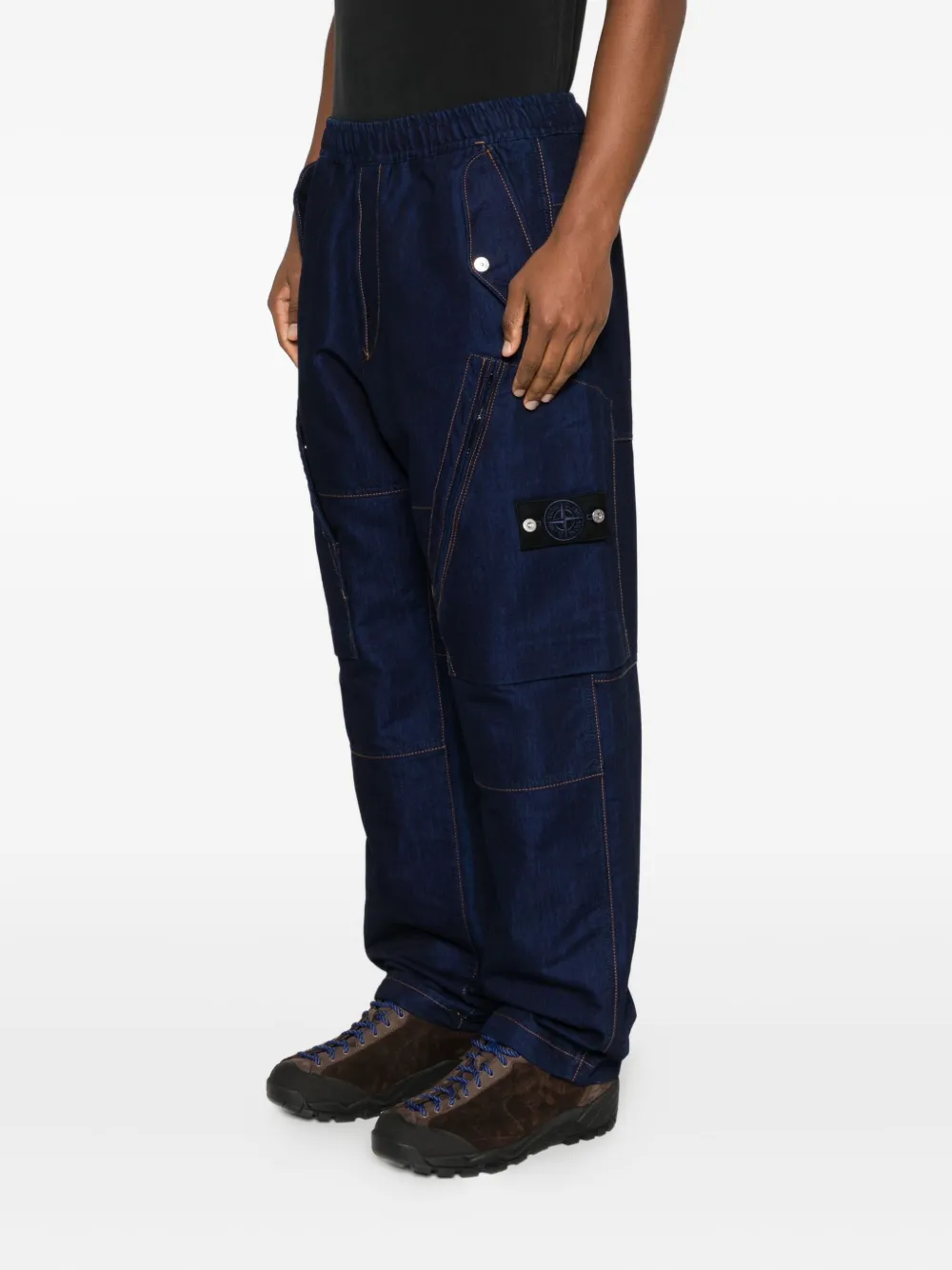 Stone Island Broek met klepzakken Blauw