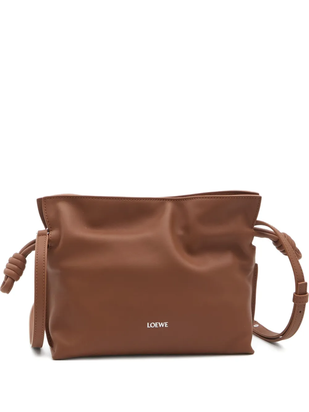 Loewe Mini Flamenco Clutch Bag In Brown