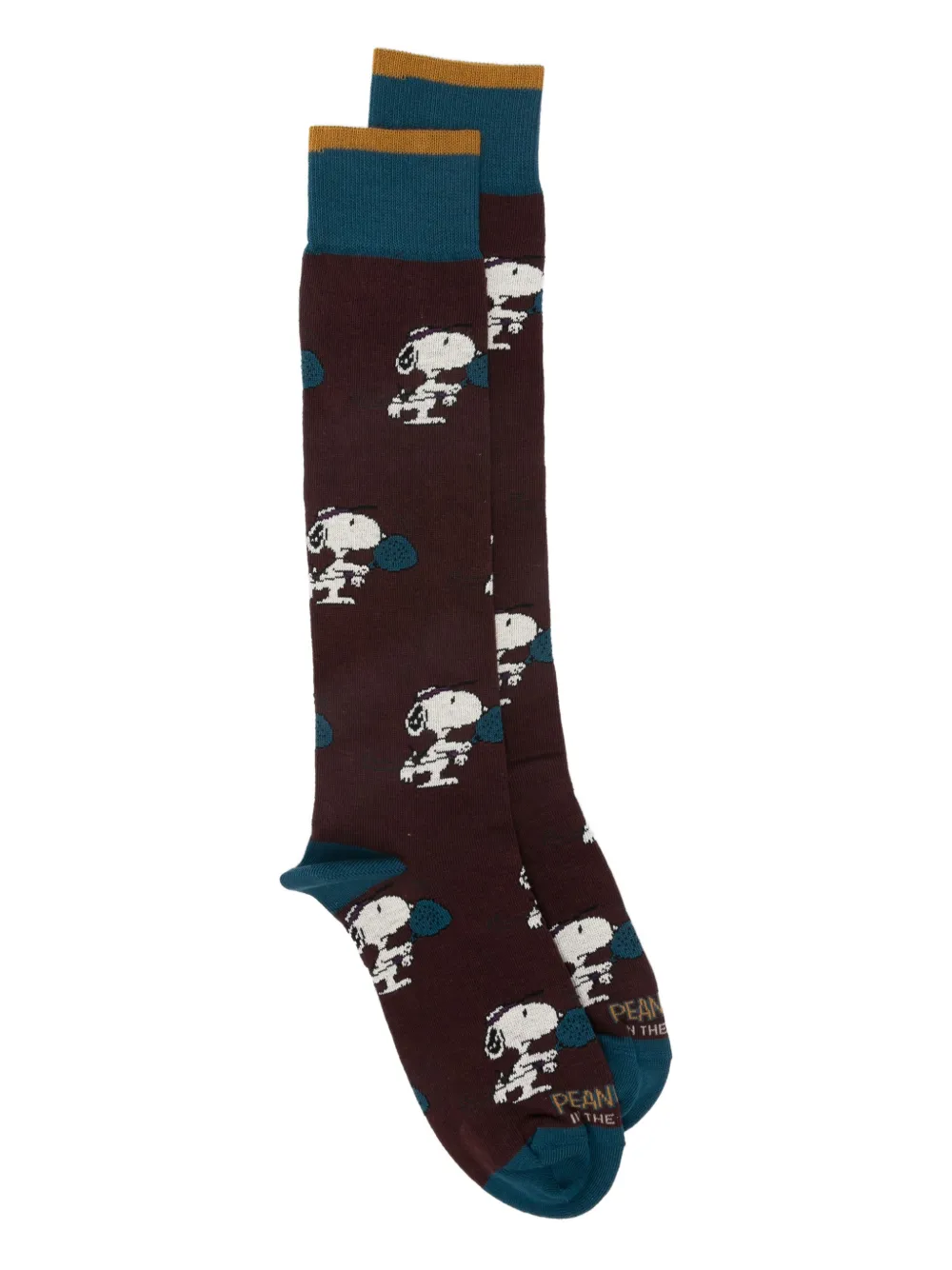 In The Box x Peanuts Snoopy Padlle all-over socks | brun | Image 1