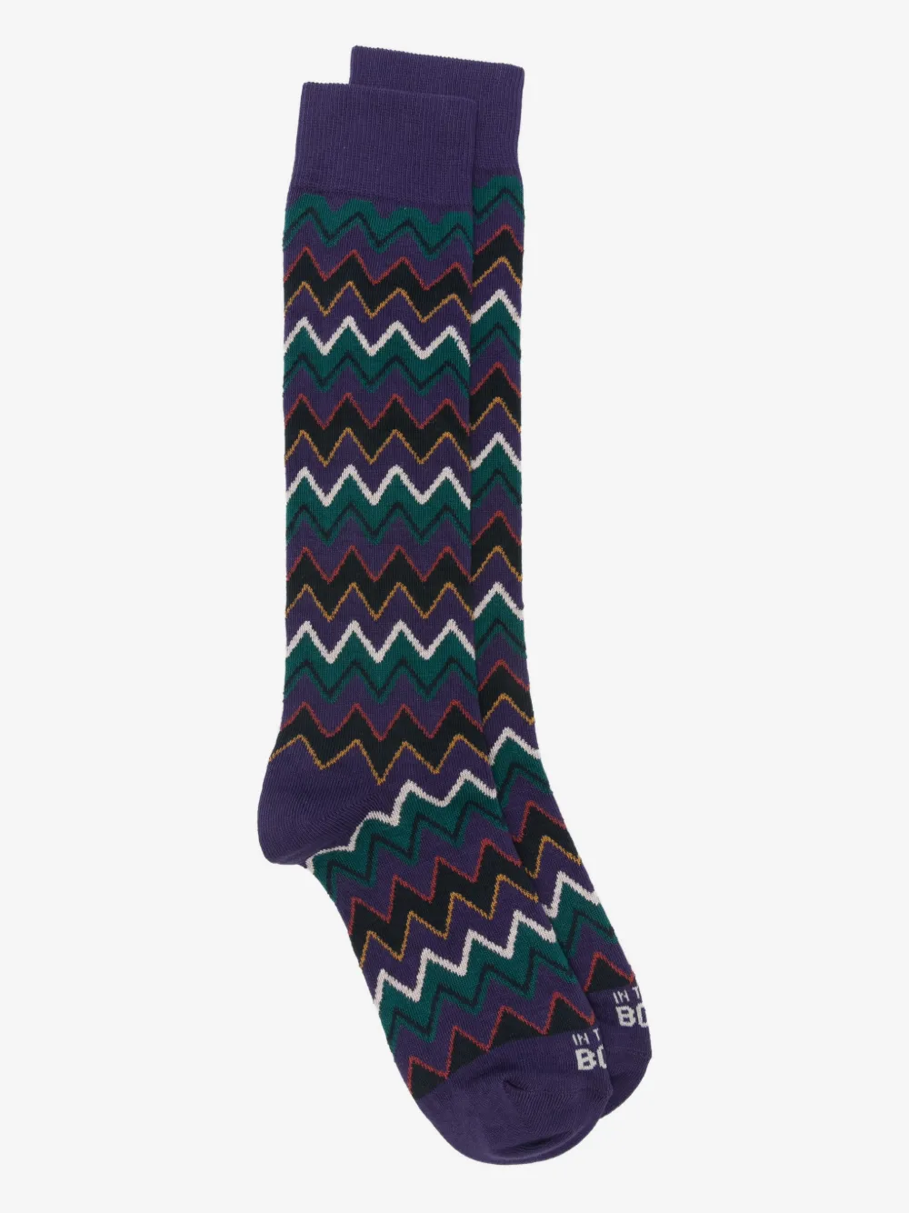 In The Box zigzag socks | Purple | Image 1