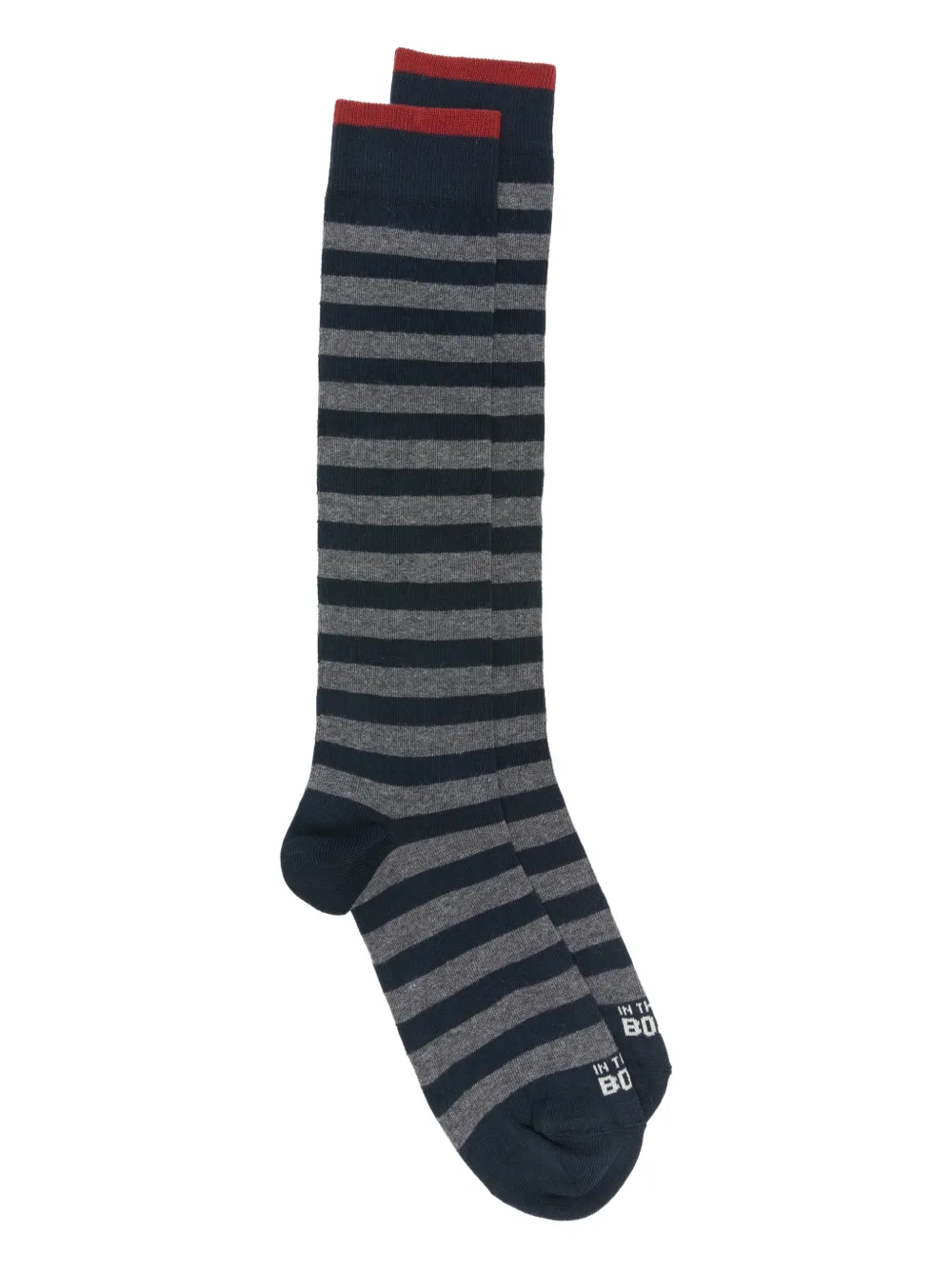 In The Box striped trim socks | bleu | Image 1