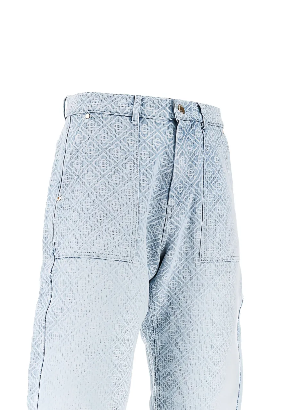 Casablanca monogram-pattern jeans - Blauw