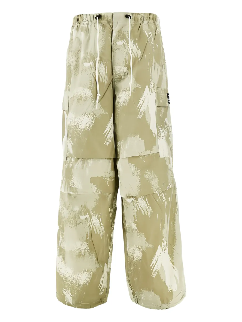 Obey brushed-design cargo pants | Green | Image 1