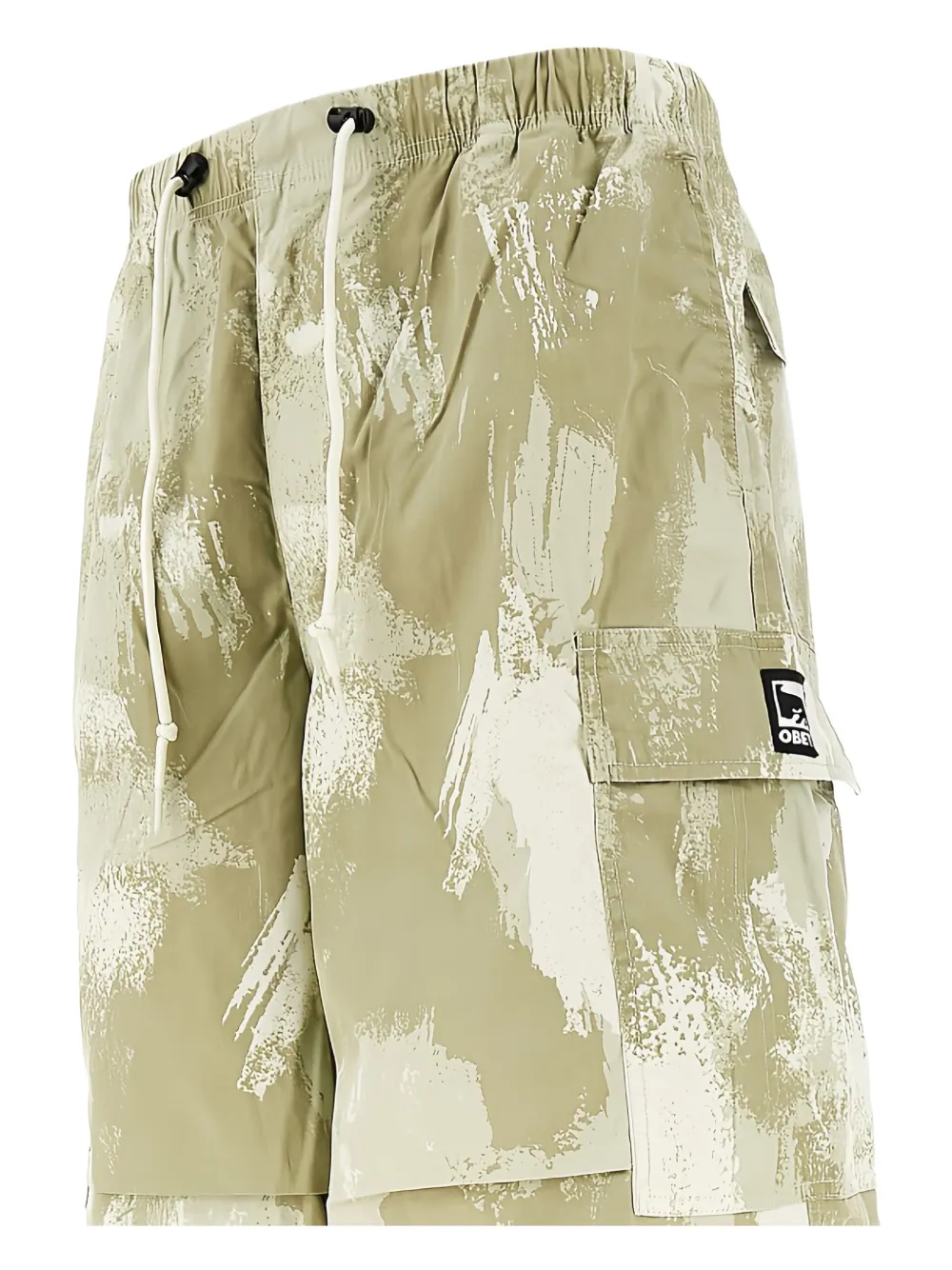 Obey brushed-design cargo pants - Groen