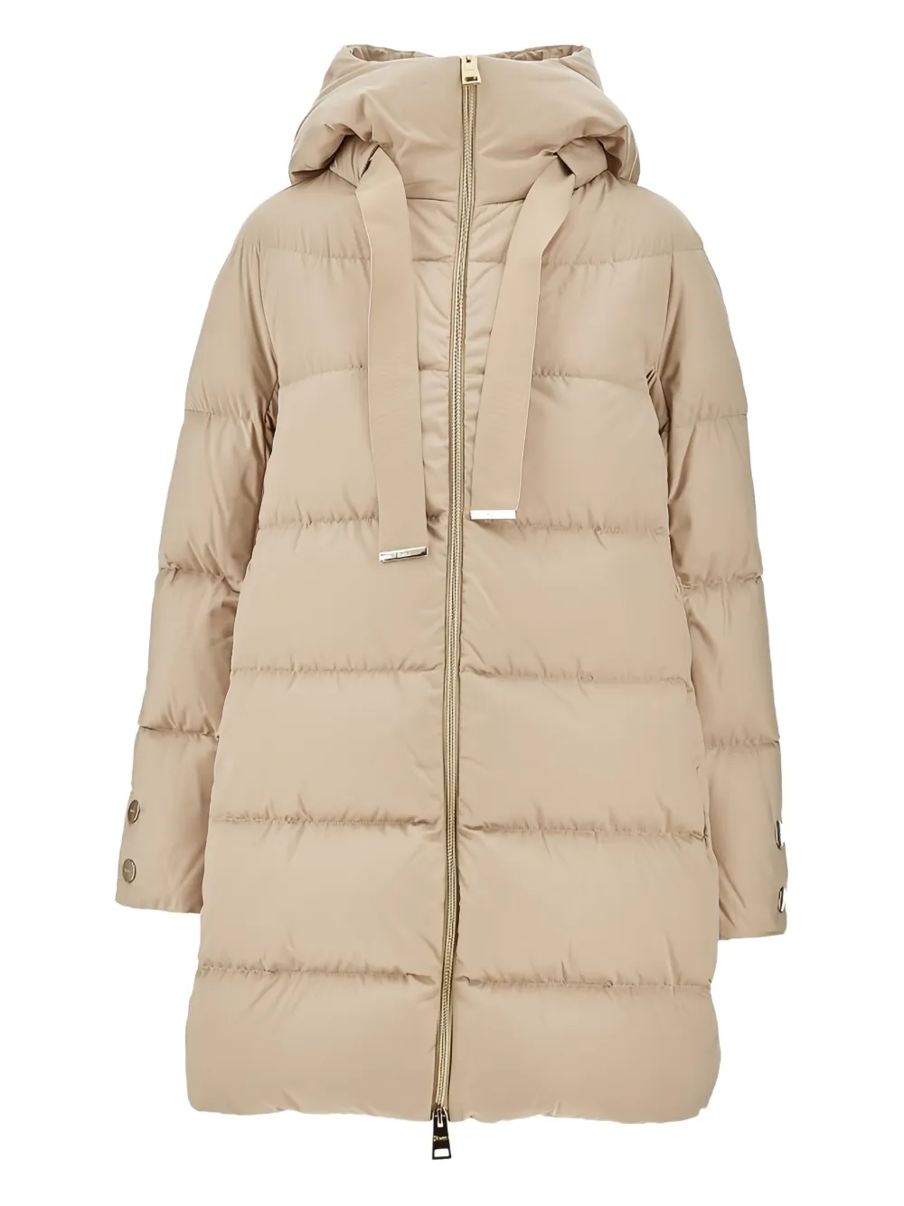 Herno A-Shape satin coat | Neutrals | Image 1