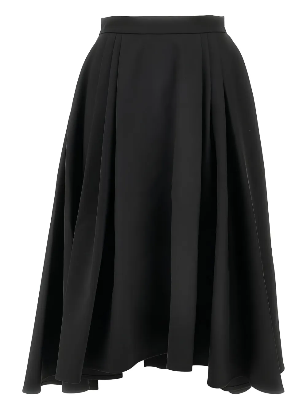Bally Wool Midi Pleated Skirt In Black