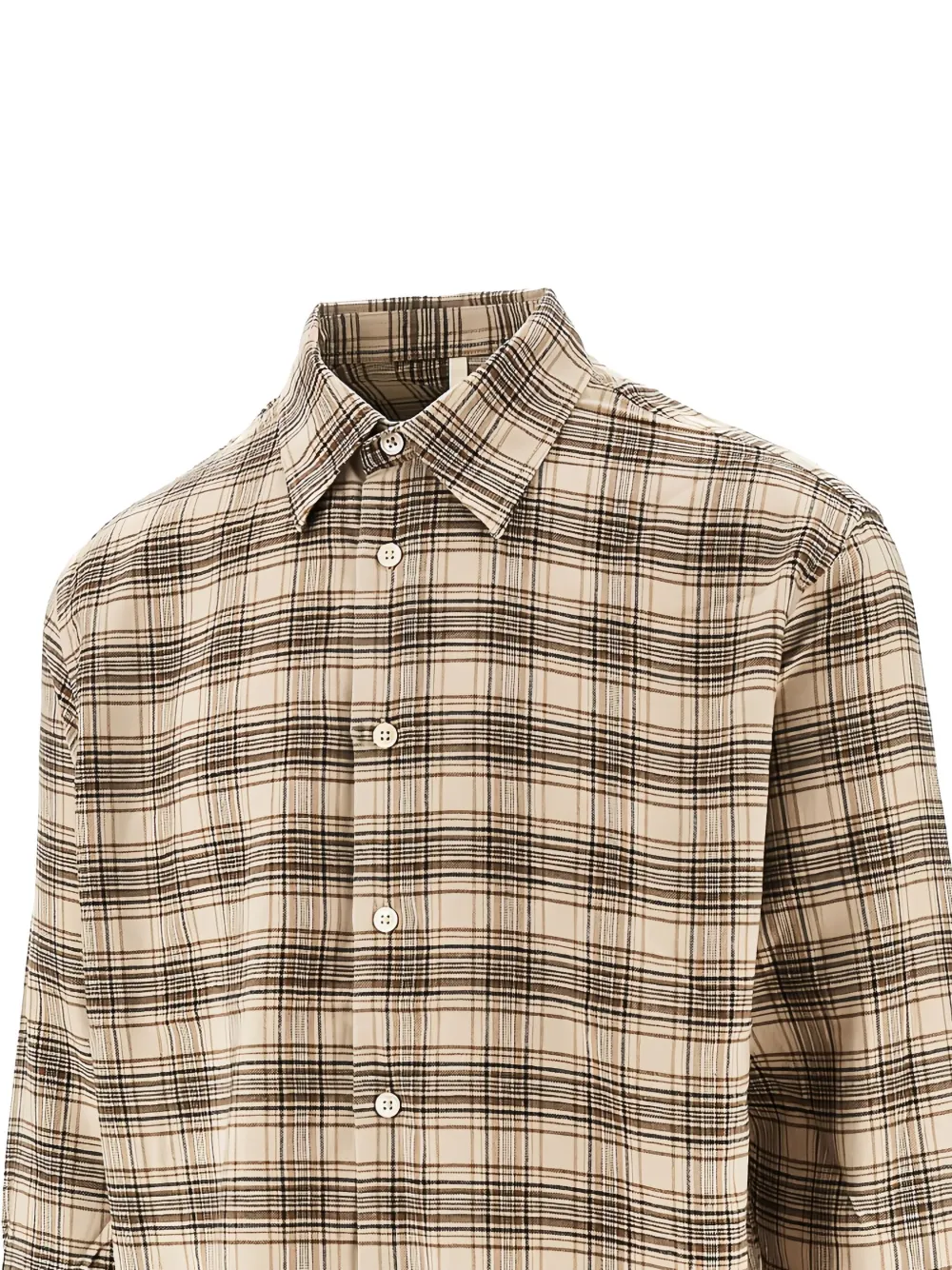 Sunflower checked cotton shirt - Beige