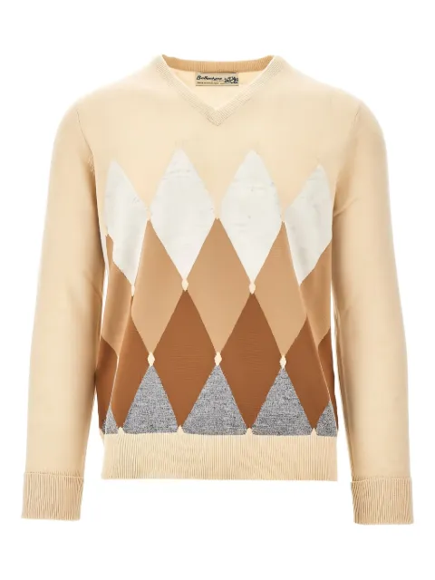 Ballantyne argyle-pattern V-neck sweater