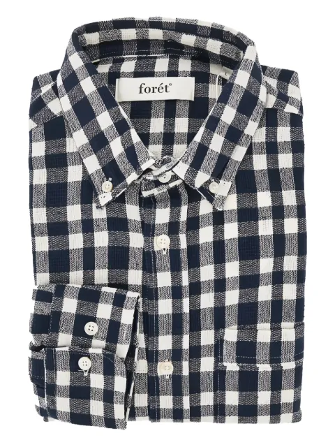 Foret gingham-pattern cotton shirt