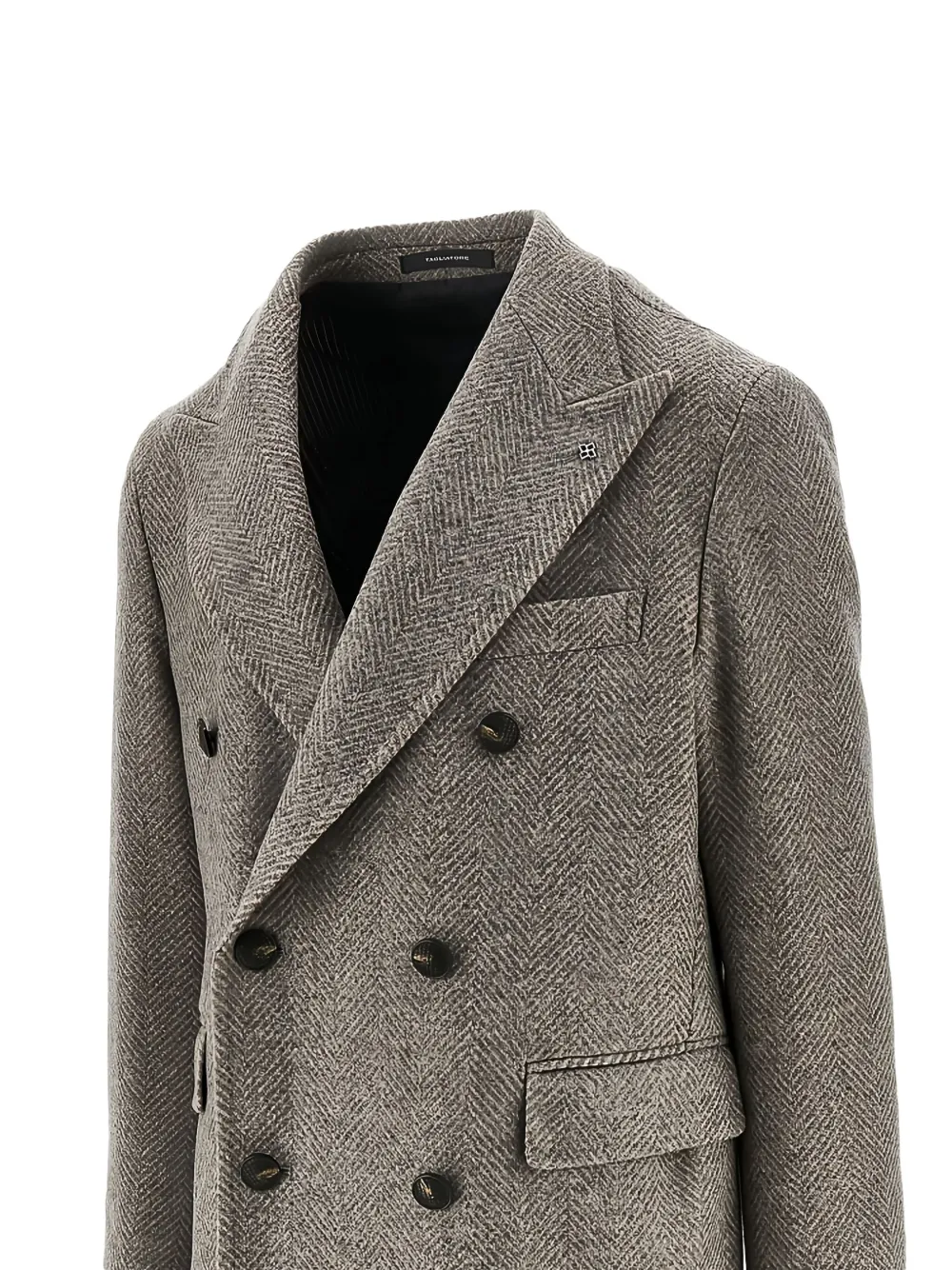 Tagliatore herringbone-pattern double-breasted coat | Double Breasted Coats | Image 2