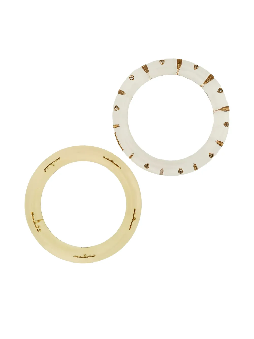 Chloé The  Plage bangle bracelets (set of two) - Wit