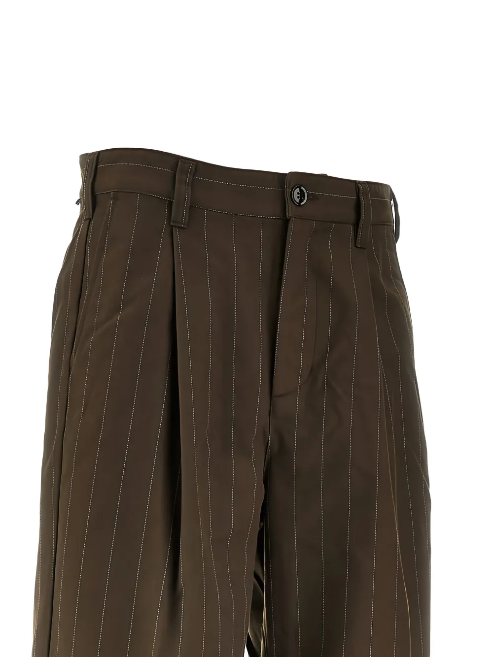 Obey Dean pinstripe pleated trousers - Bruin