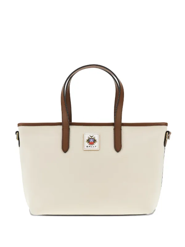 Bally ロゴプレート ハンドバッグ | ニュートラル | FARFETCH JP