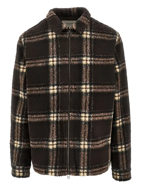 Foret checked-pattern zip-fastening sweater