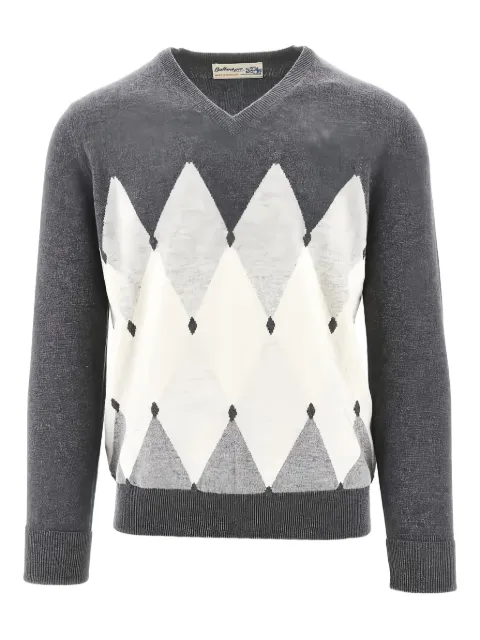 Ballantyne argyle-pattern V-neck pullover