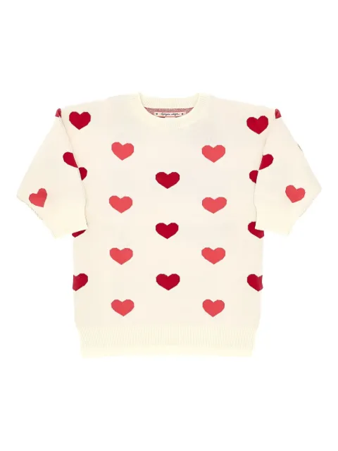 Konges Sløjd vestido con aplique de corazón