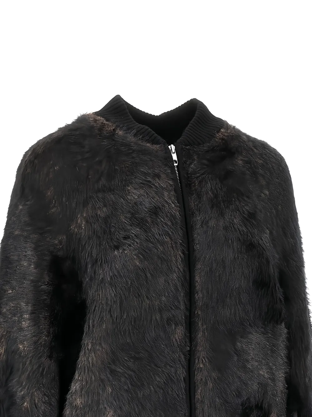 Emporio Armani Fluffy Viscose-blend Cardigan In Black