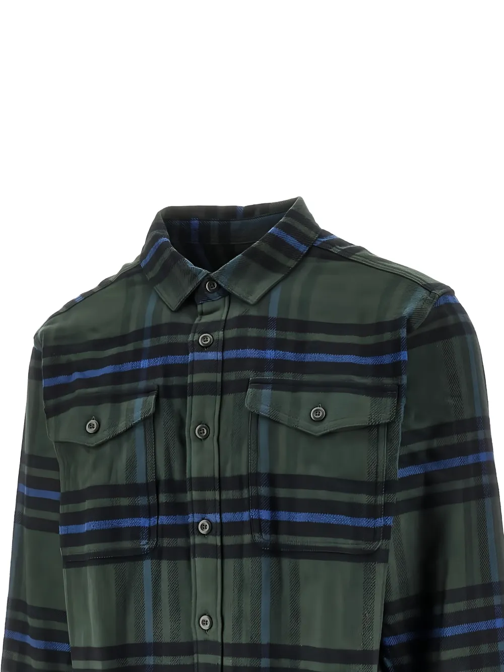 Patagonia Fjord flannel buttoned checked shirt - Groen