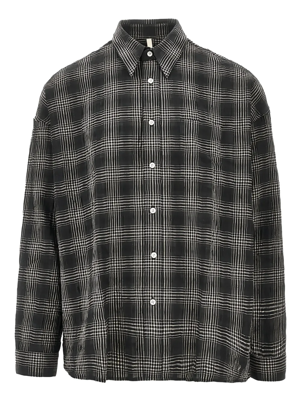 Sunflower checked-pattern shirt | Grey | Image 1