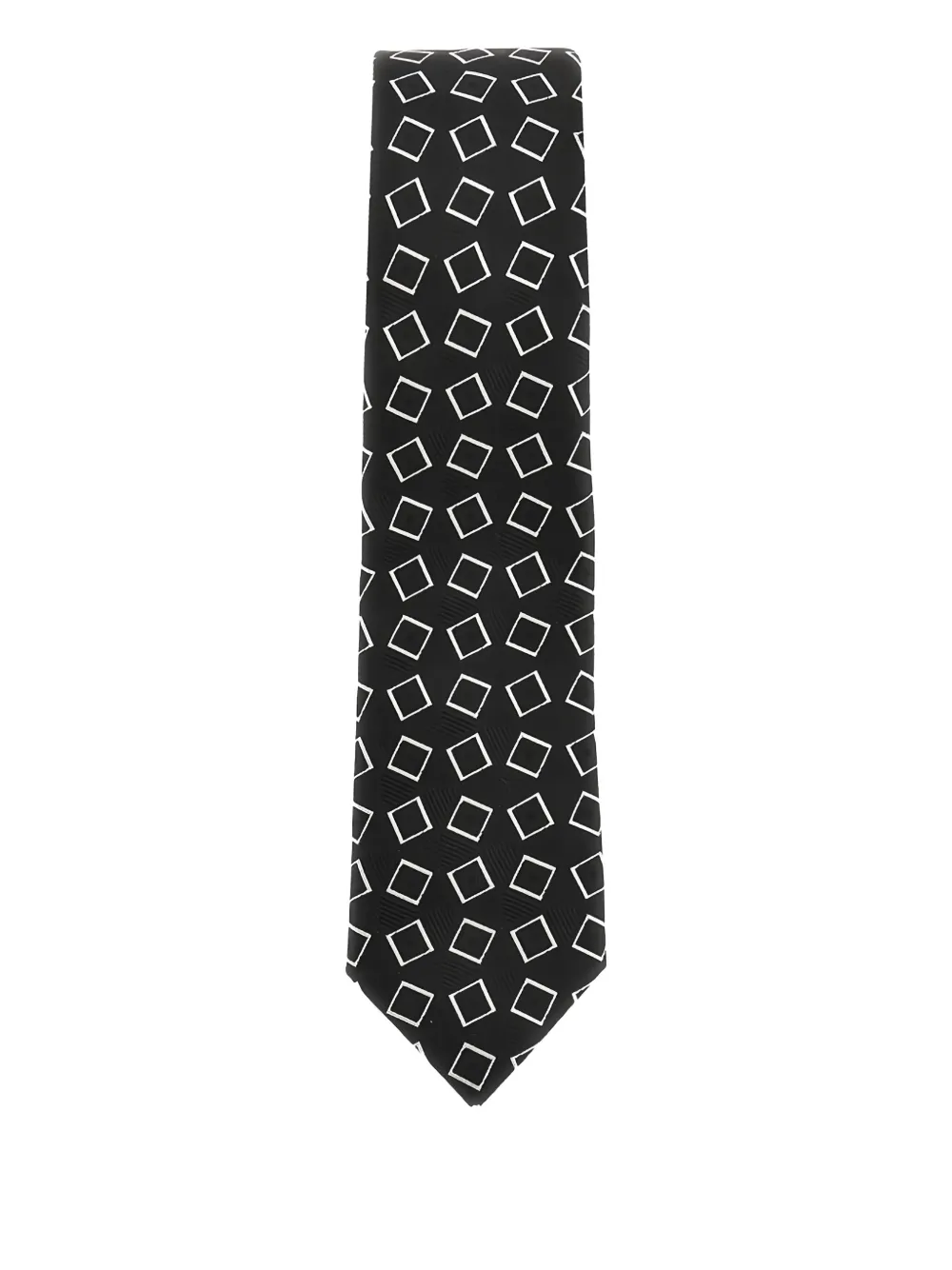 Emporio Armani square-pattern silk tie | Black | Image 1