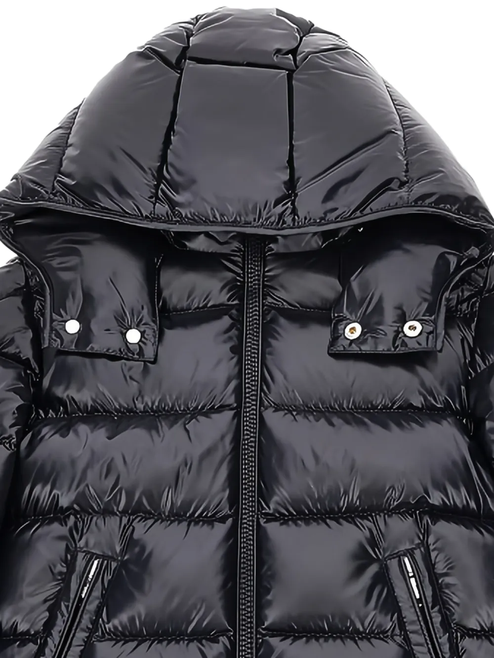 Moncler Enfant Gewatteerd jack met logopatch Zwart