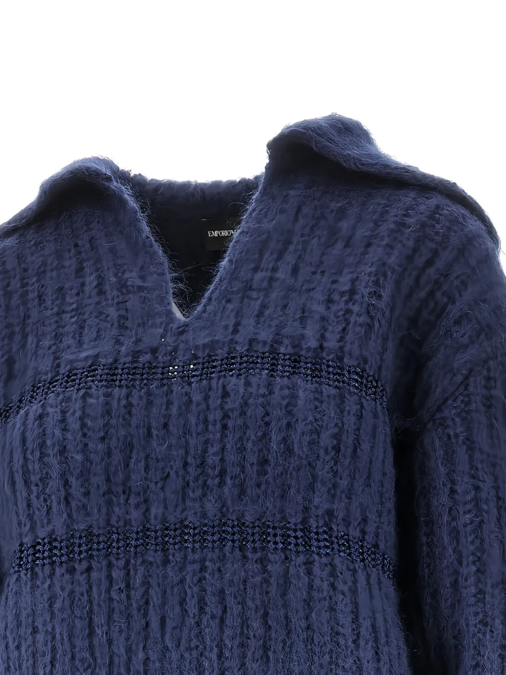 Emporio Armani Trui met kraag Blauw