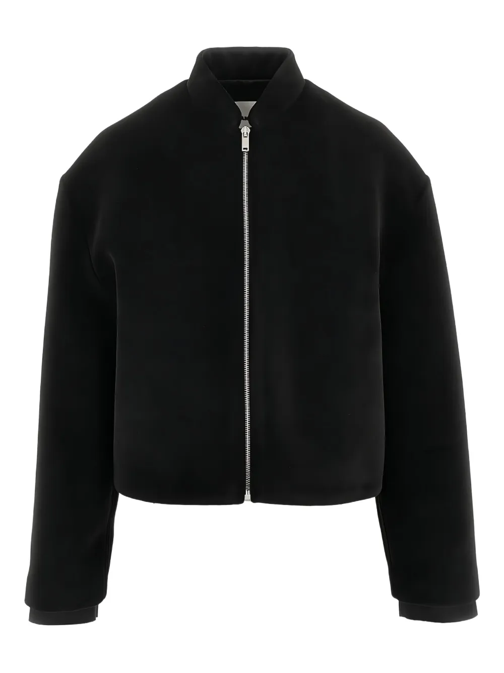 Jil Sander Cropped Bomber Jacket In Black