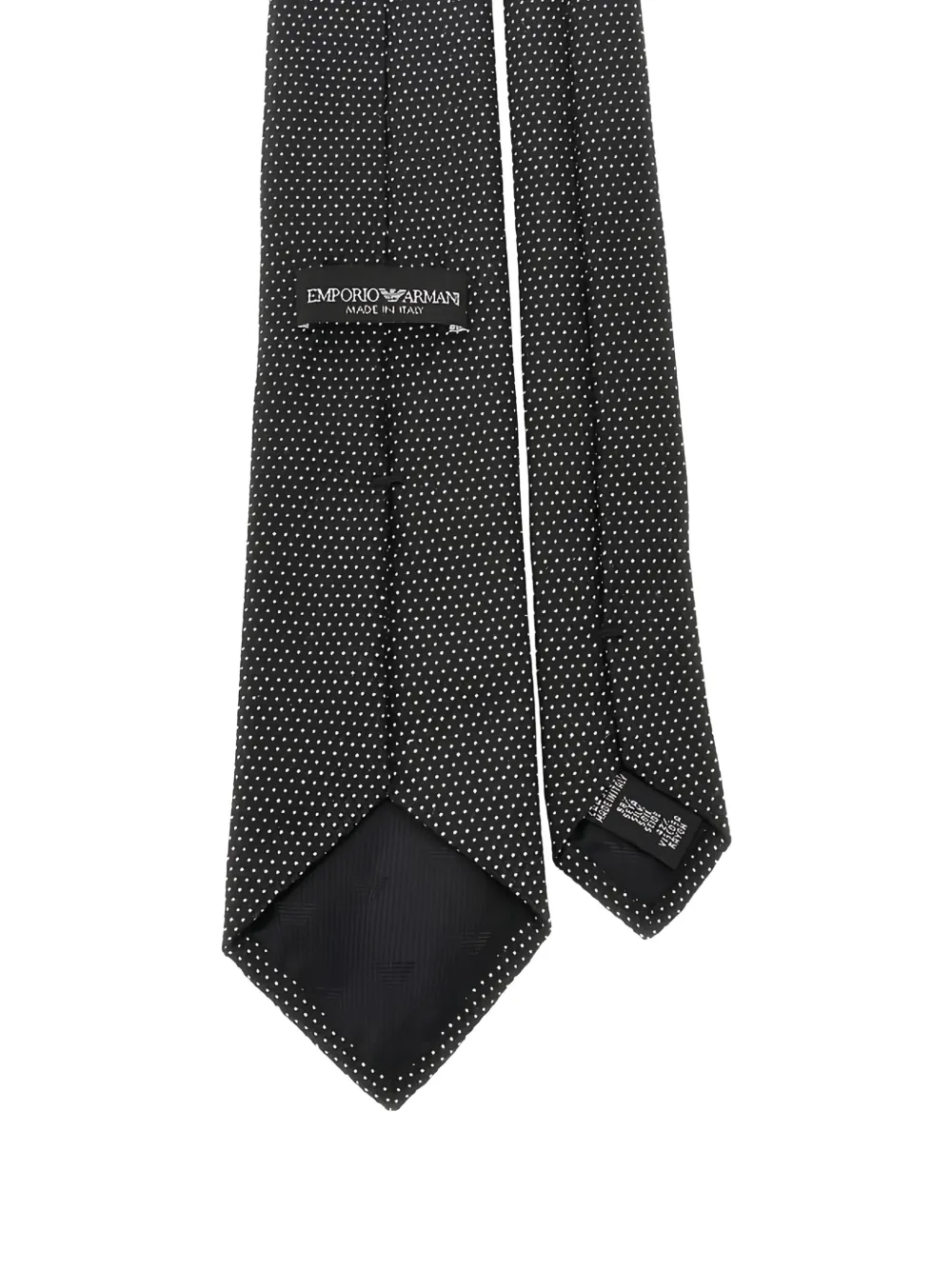 Emporio Armani Stropdas met stippen - Zwart