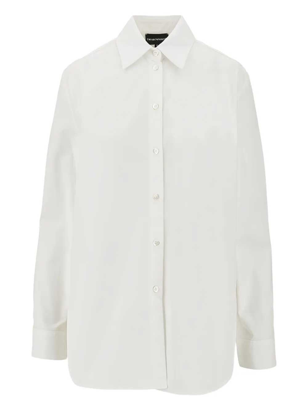 Emporio Armani Sanded Cotton Shirt In White