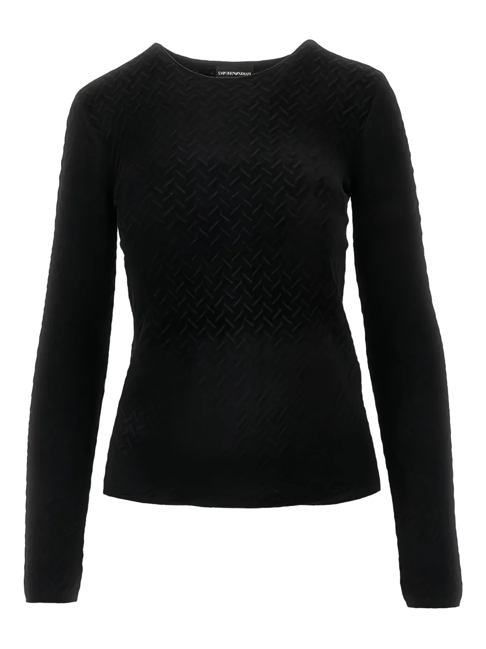 Emporio Armani textured sweater - Nero
