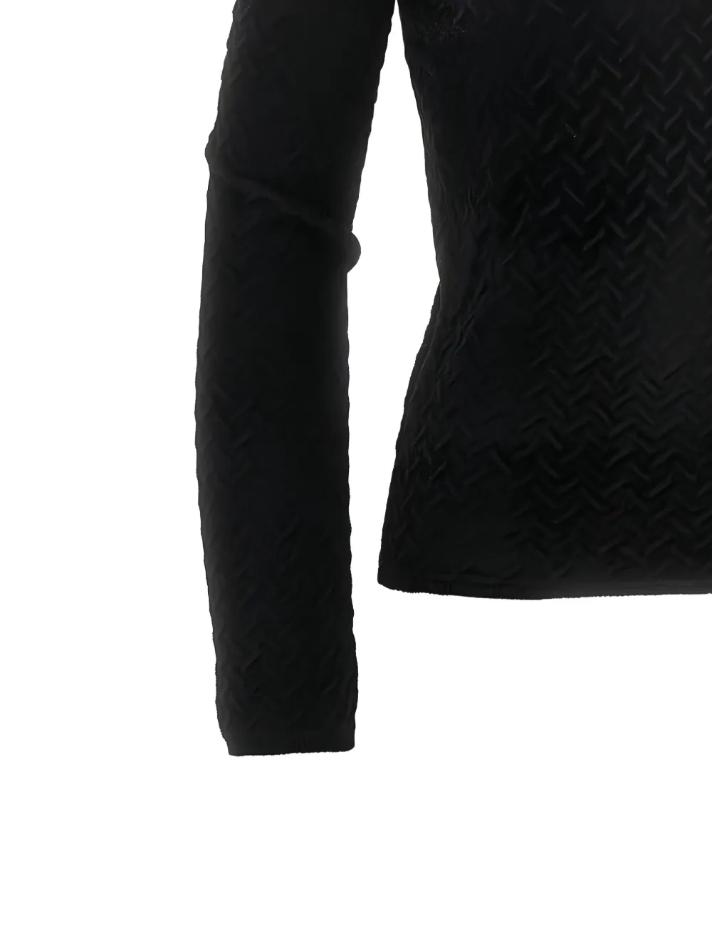 Emporio Armani Trui met textuur Zwart