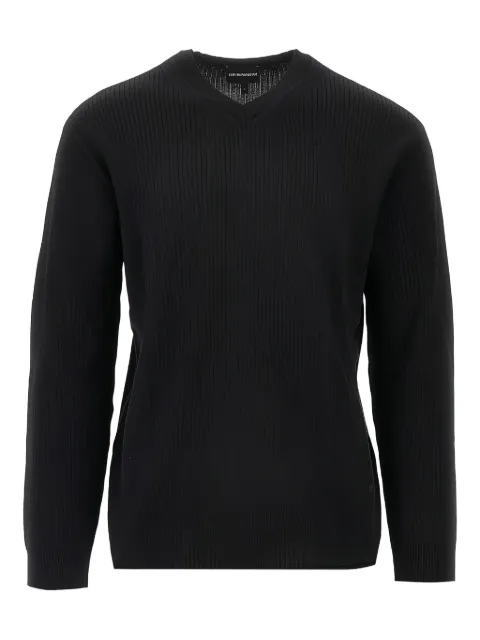 Emporio Armani ribbed V-neck sweater