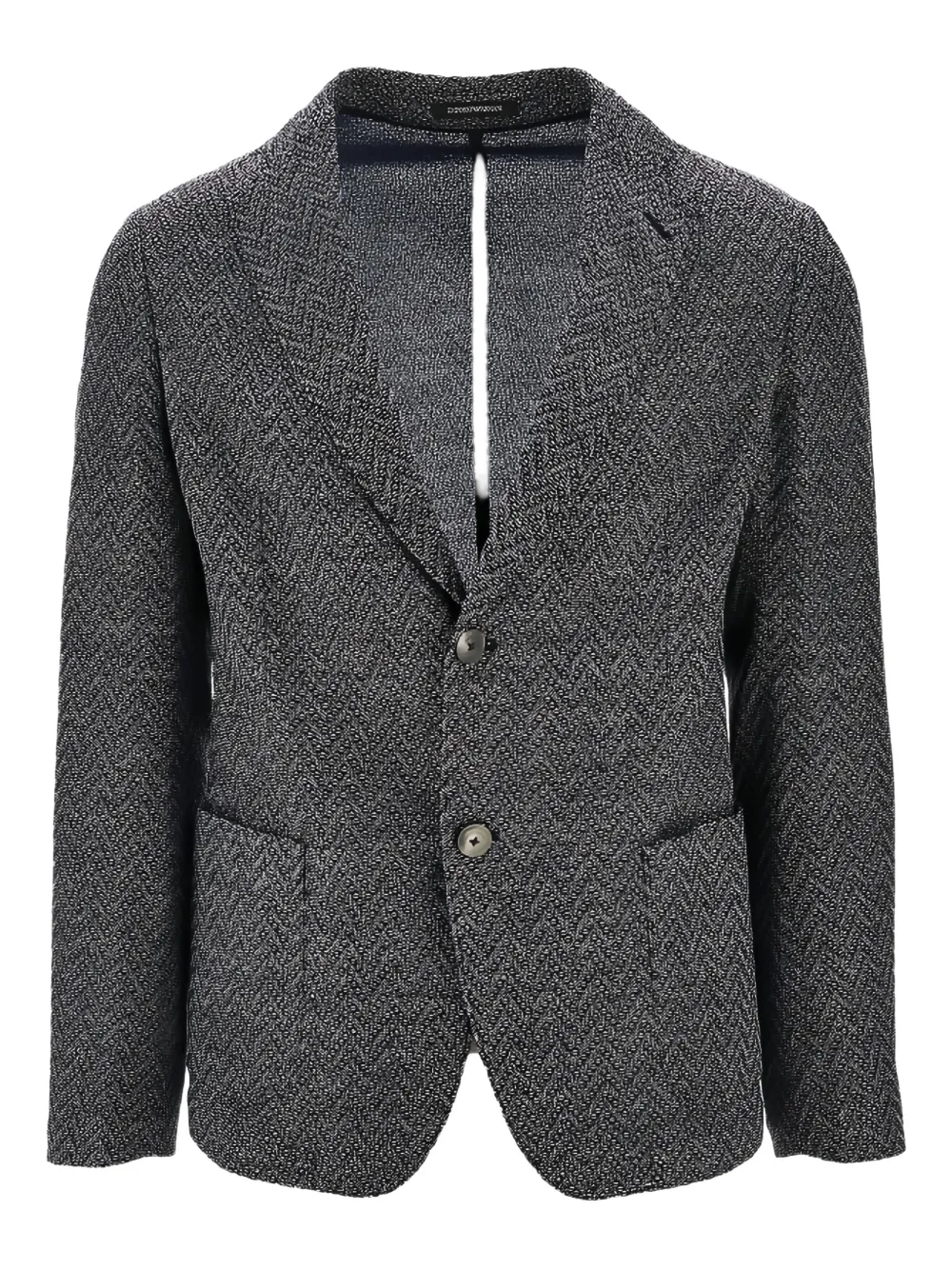 Emporio Armani Blazer chevron com abotoamento simples | Cinza | Image 1